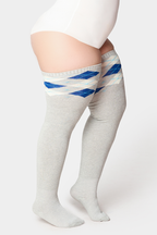 THUNDA THIGHS Tūbbies - Argyle - Lagoon Grey