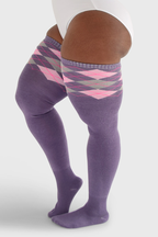 THUNDA THIGHS Tūbbies - Argyle (Purple & Grey)