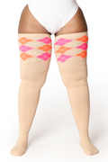 THUNDA THIGHS Tūbbies - Argyle - Tropical Taupe