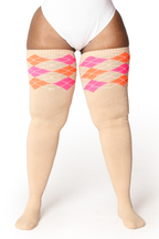 THUNDA THIGHS Tūbbies - Argyle - Tropical Taupe