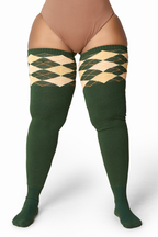 THUNDA THIGHS Tūbbies - Argyle - Forest Fern