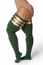 THUNDA THIGHS Tūbbies - Argyle - Forest Fern