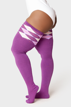 THUNDA THIGHS Tūbbies - Argyle - Plum Berry