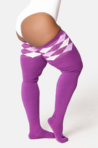 THUNDA THIGHS Tūbbies - Argyle - Plum Berry