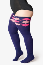 THUNDA THIGHS Tūbbies - Argyle - Rebel Violet