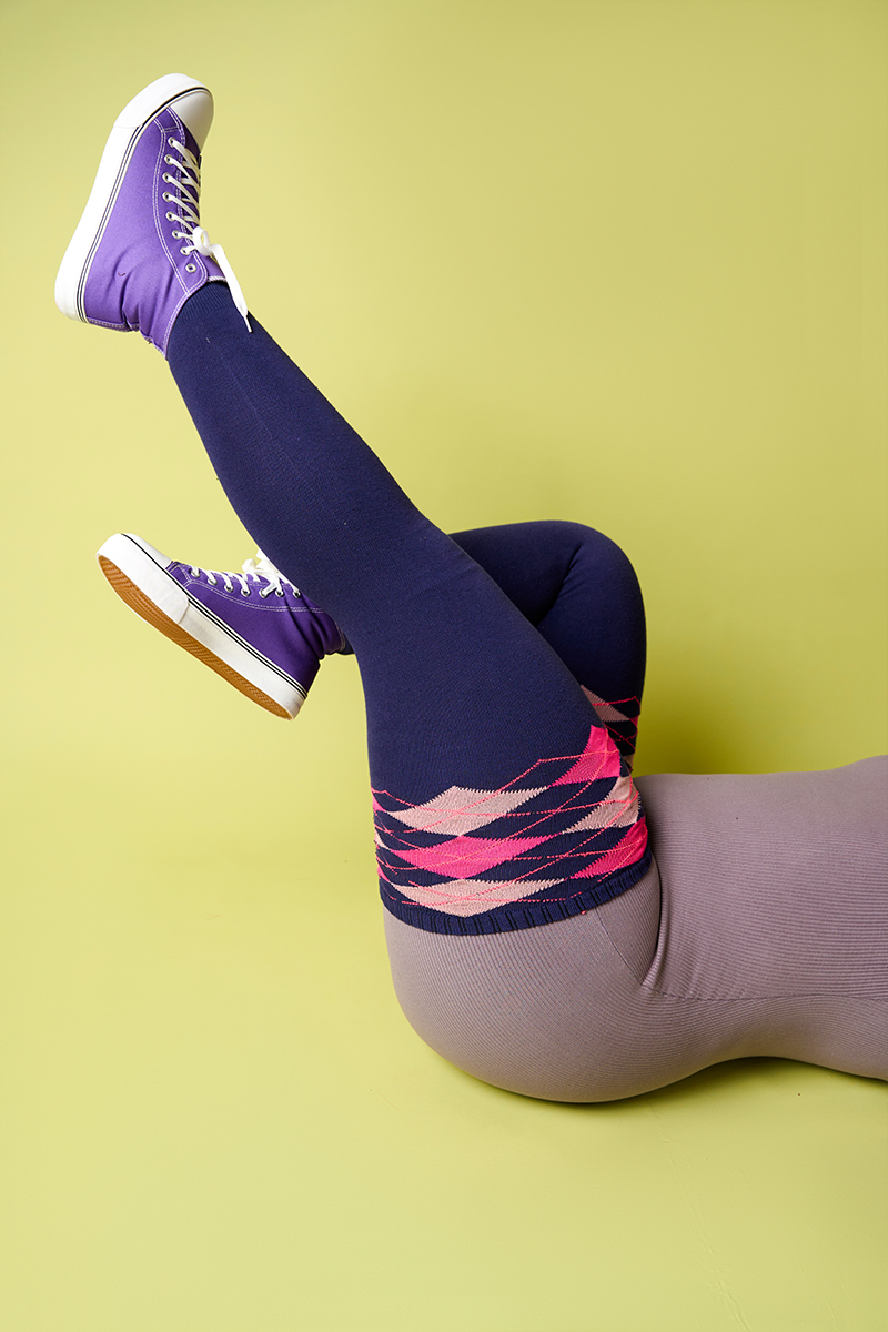 THUNDA THIGHS Tūbbies - Argyle - Rebel Violet