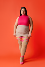 THUNDA THIGHS Tūbbies - Argyle - Tropical Taupe
