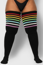 THUNDA THIGHS Tūbbies - Rainbow (Black)