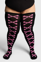 THUNDA THIGHS Tūbbies - Cross Bones - Pink