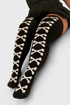 THUNDA THIGHS Tūbbies - Cross Bones - White