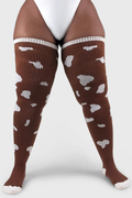 THUNDA THIGHS Tūbbies - Cow Print (Brown w/ Spots)