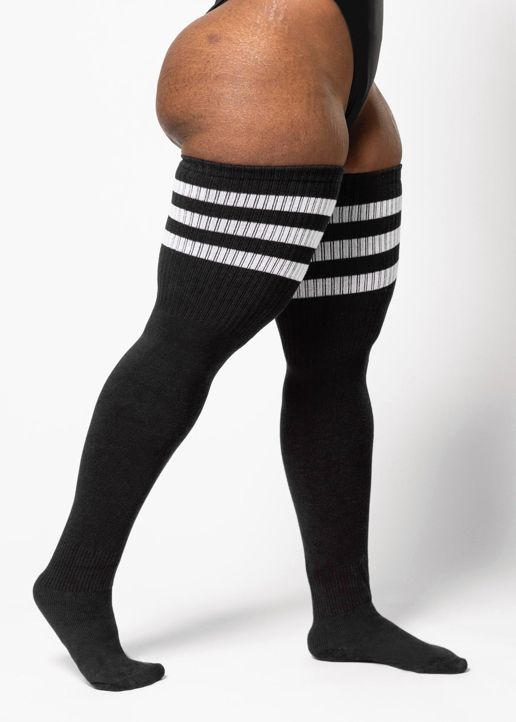 THUNDA THIGHS Tūbbies - Black & White Stripes