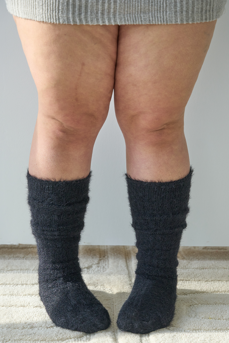 THUNDA THIGHS Slouch - Mohair - Black