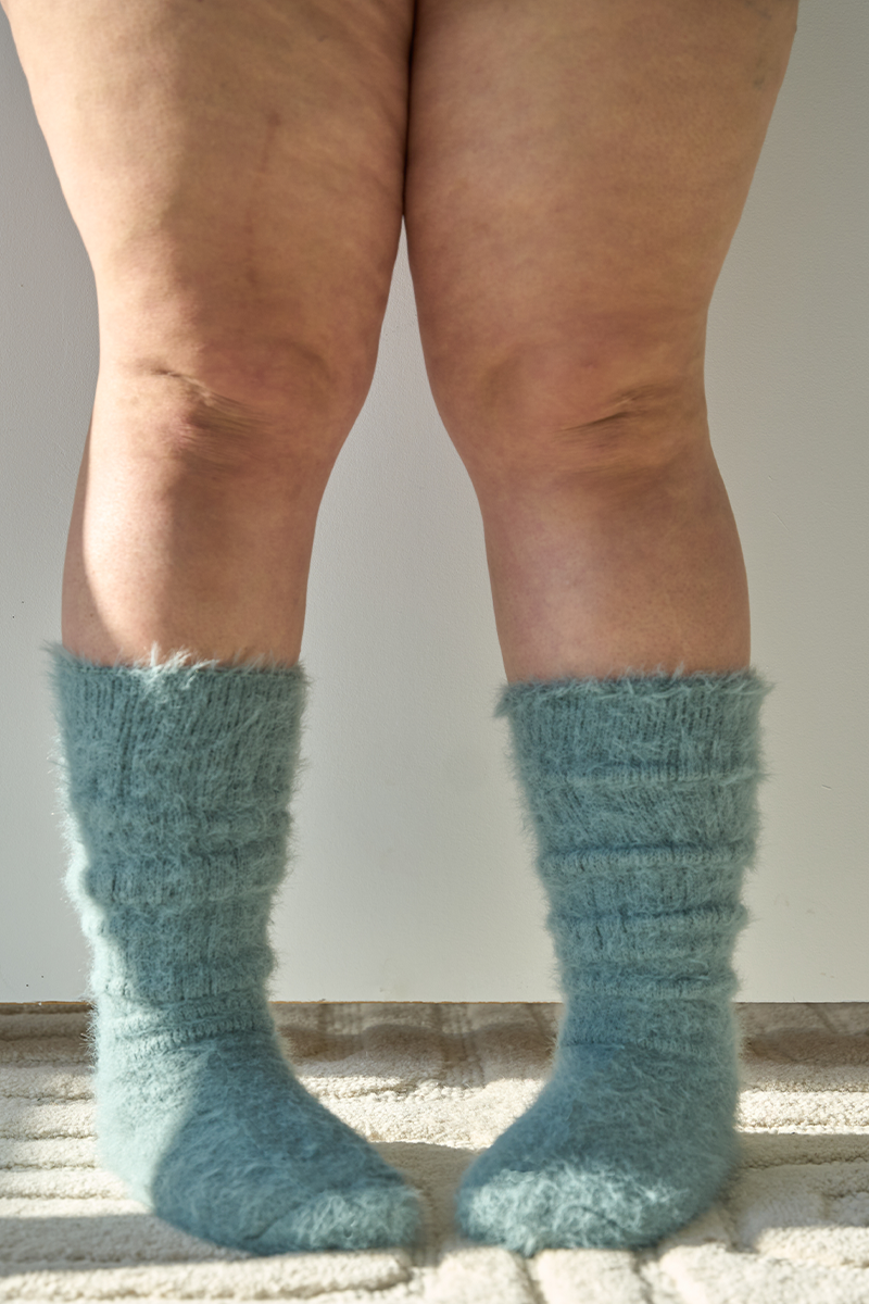 THUNDA THIGHS Slouch - Mohair - Glacier Blue