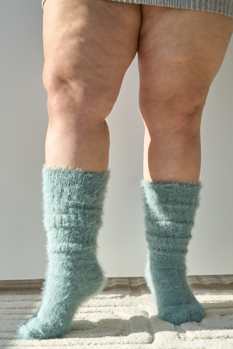 THUNDA THIGHS Slouch - Mohair - Glacier Blue