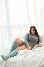 THUNDA THIGHS Slouch - Mohair - Glacier Blue