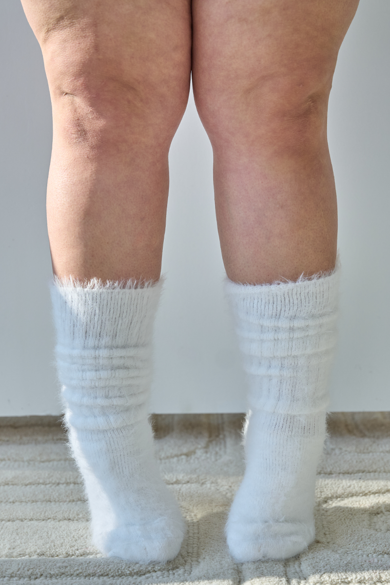 THUNDA THIGHS Slouch - Mohair - White