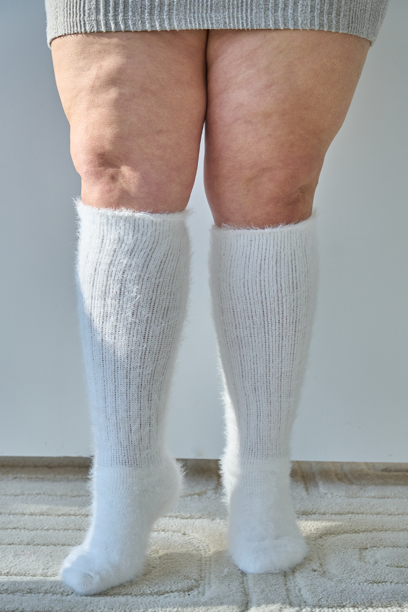 THUNDA THIGHS Slouch - Mohair - White