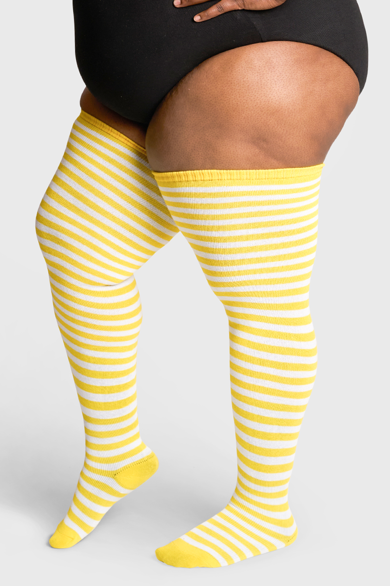 THUNDA THIGHS Tūbbies - Honey Bee & White Stripes
