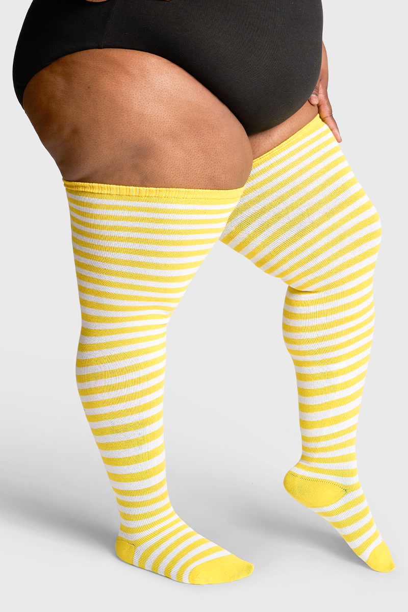 THUNDA THIGHS Tūbbies - Honey Bee & White Stripes