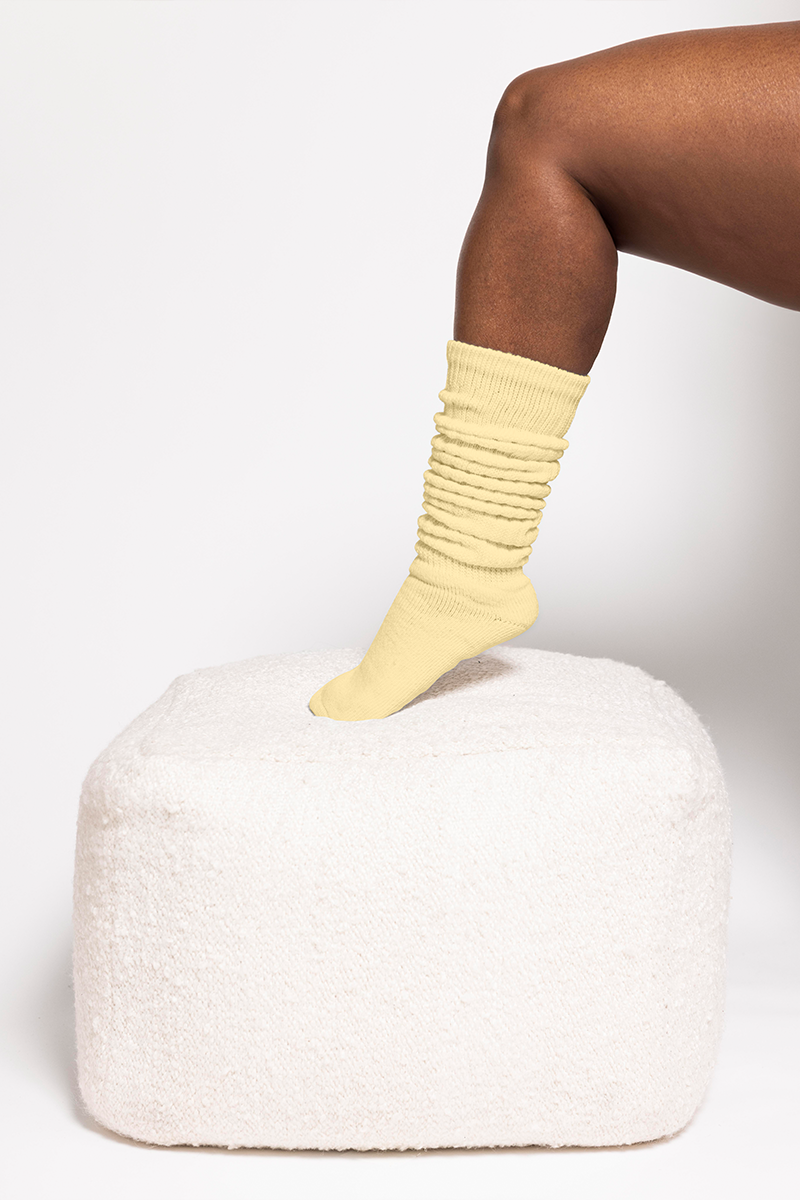 THUNDA THIGHS Slouch - Pale Yellow