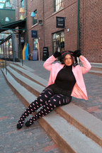 THUNDA THIGHS Tūbbies - Sweetheart - Black & Pink Hearts