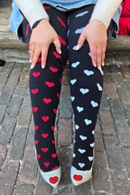 THUNDA THIGHS Tūbbies - Sweetheart - Black & White Hearts