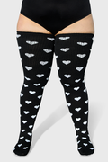 THUNDA THIGHS Tūbbies - Sweetheart - Black & White Hearts