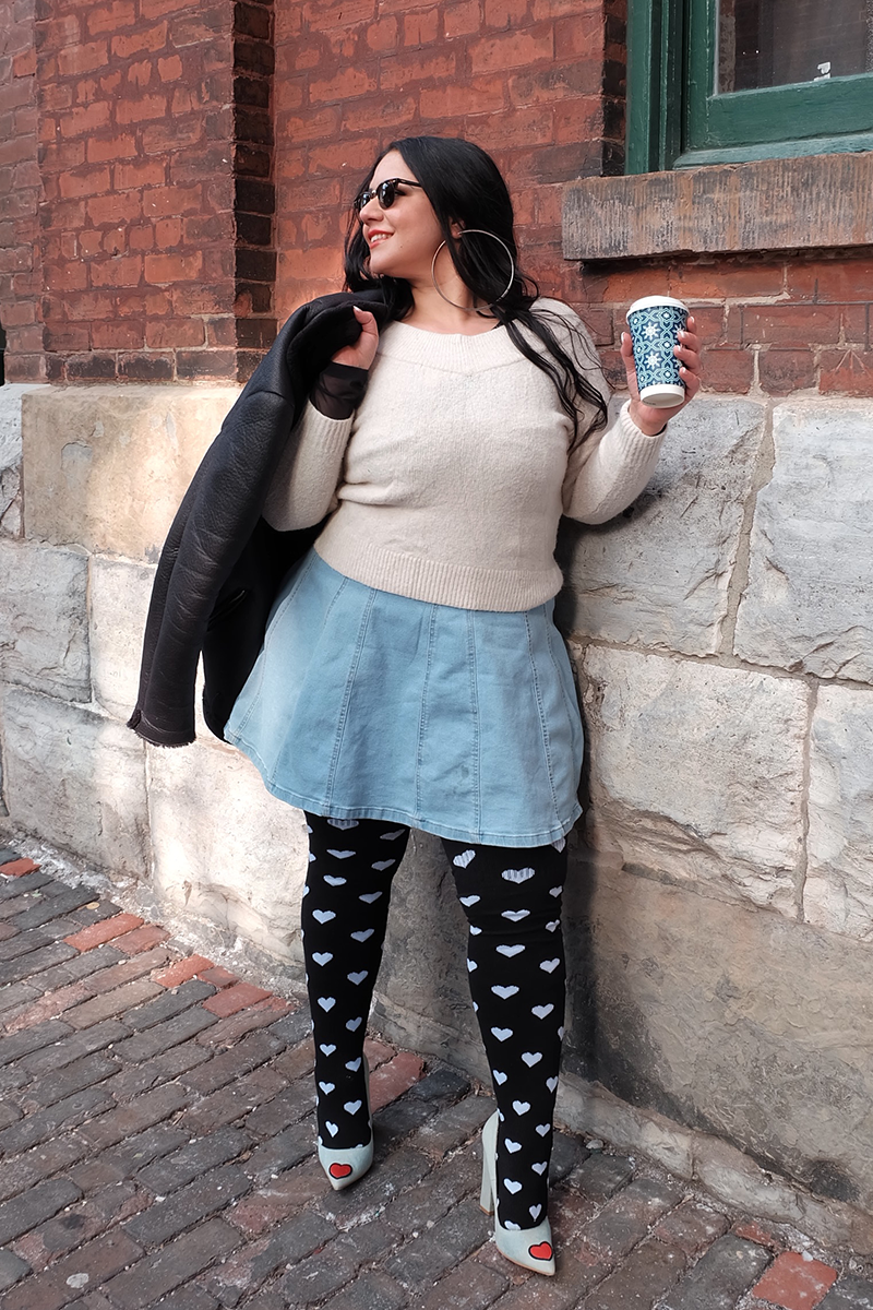 THUNDA THIGHS Tūbbies - Sweetheart - Black & White Hearts