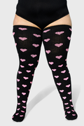 THUNDA THIGHS Tūbbies - Sweetheart - Black & Pink Hearts