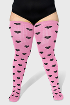 THUNDA THIGHS Tūbbies - Sweetheart - Pink & Black Hearts