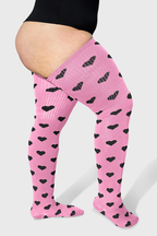 THUNDA THIGHS Tūbbies - Sweetheart - Pink & Black Hearts