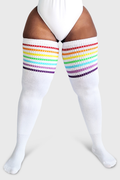 THUNDA THIGHS Tūbbies - Rainbow (White)