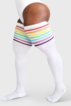 THUNDA THIGHS Tūbbies - Rainbow (White)