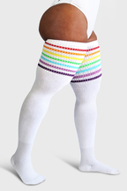 THUNDA THIGHS Tūbbies - Rainbow (White)